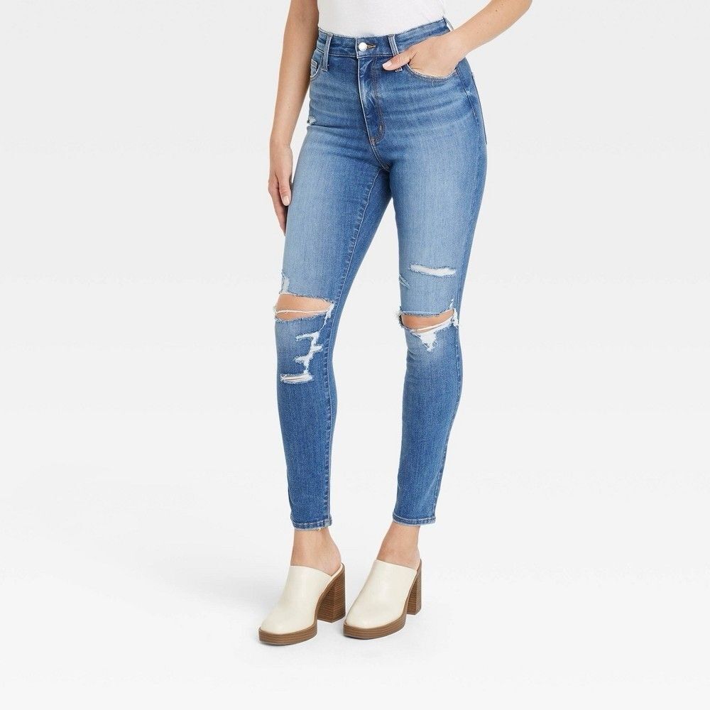 Universal Thread Women's High-Rise Skinny Jeans - Medium Wash Sz 6 Short
